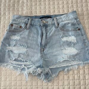 Aeropostale Blue Jean Shorts with Distressing